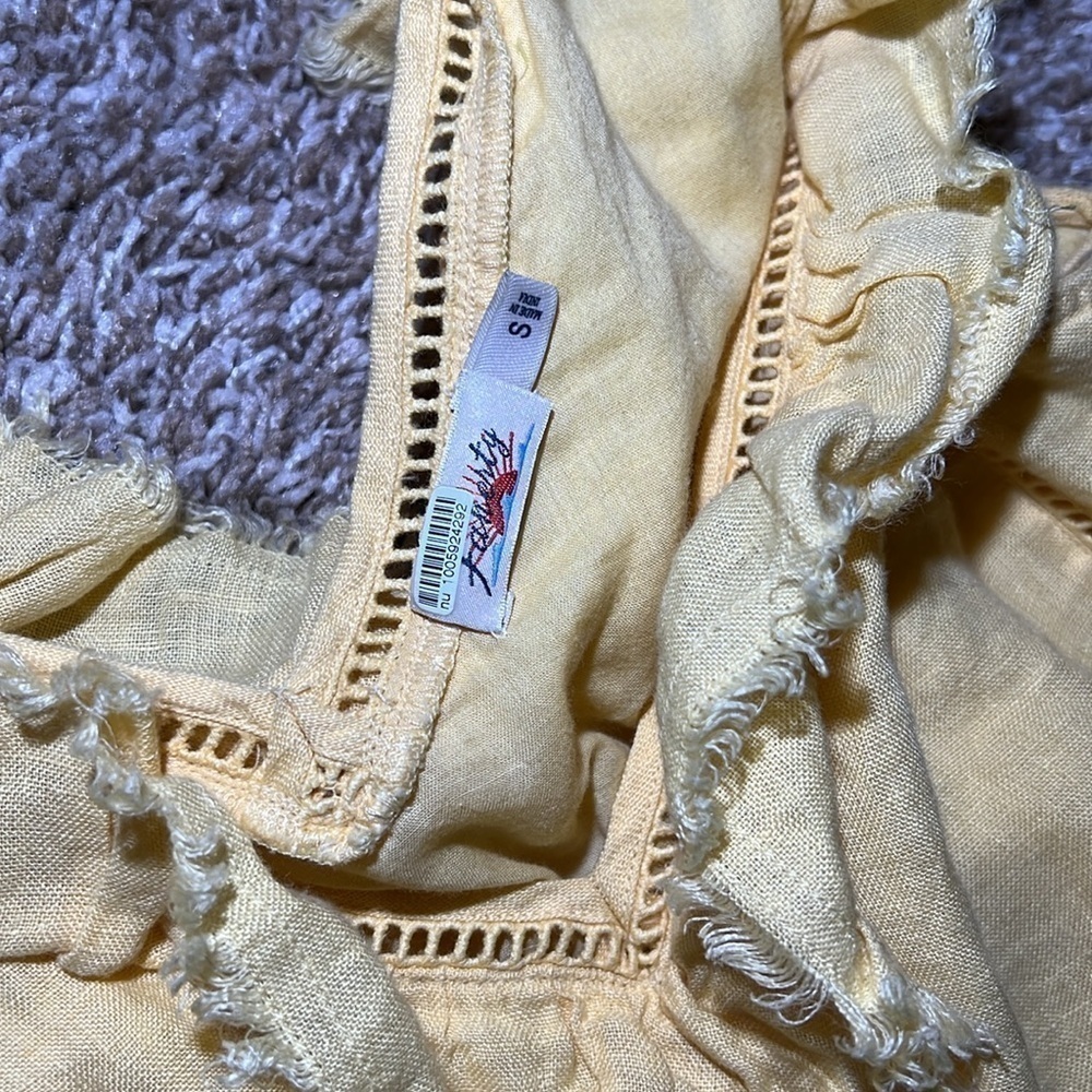 Faherty Ellis Linen Dress Ruffle - Picture 7 of 8